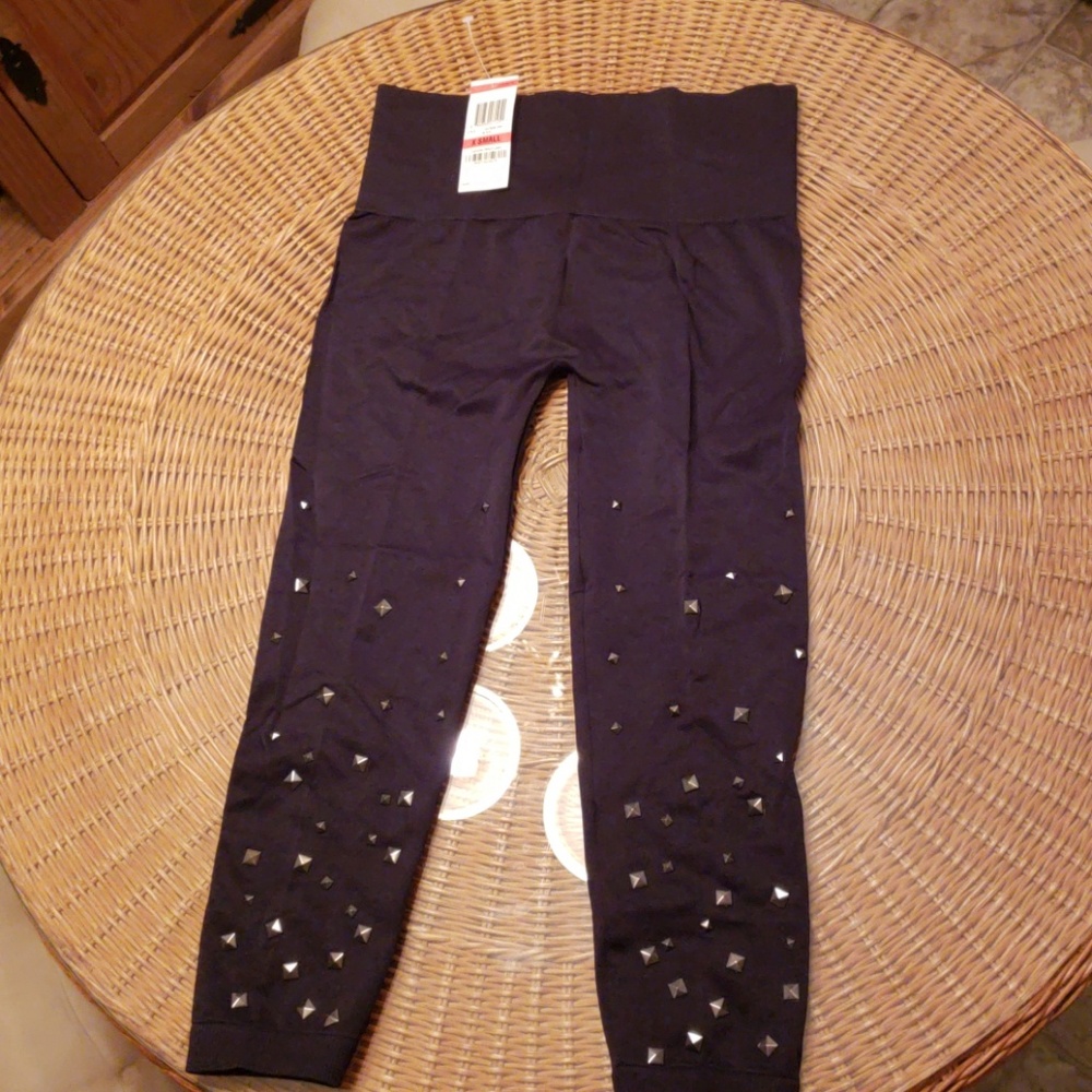 NWT! INC knee length studded tights XS